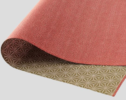 尺三巾綿シャンタン両面染　サメ小紋/麻の葉　10枚セット