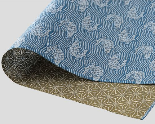 尺三巾綿シャンタン両面染　荒磯/麻の葉　10枚セット